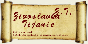 Živoslavka Tijanić vizit kartica